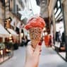 Red ice cream
